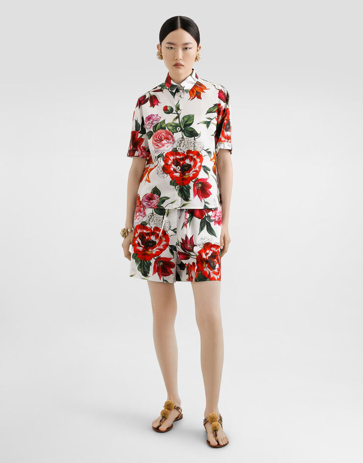 Dolce & Gabbana Flower-print shirt Print F5D68THS5TQ