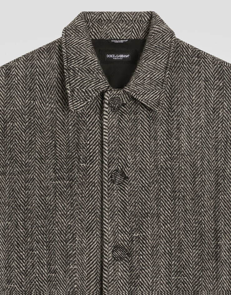 Dolce & Gabbana Single-breasted wool blend chevron coat Dolce & Gabbana Single-breasted wool blend chevron coat Multicolor G052VTFC3CX