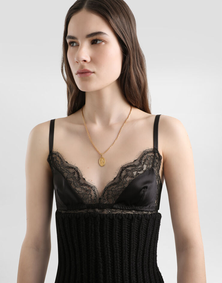 Dolce & Gabbana Wool and cashmere miniskirt Black FXO30TJBME2