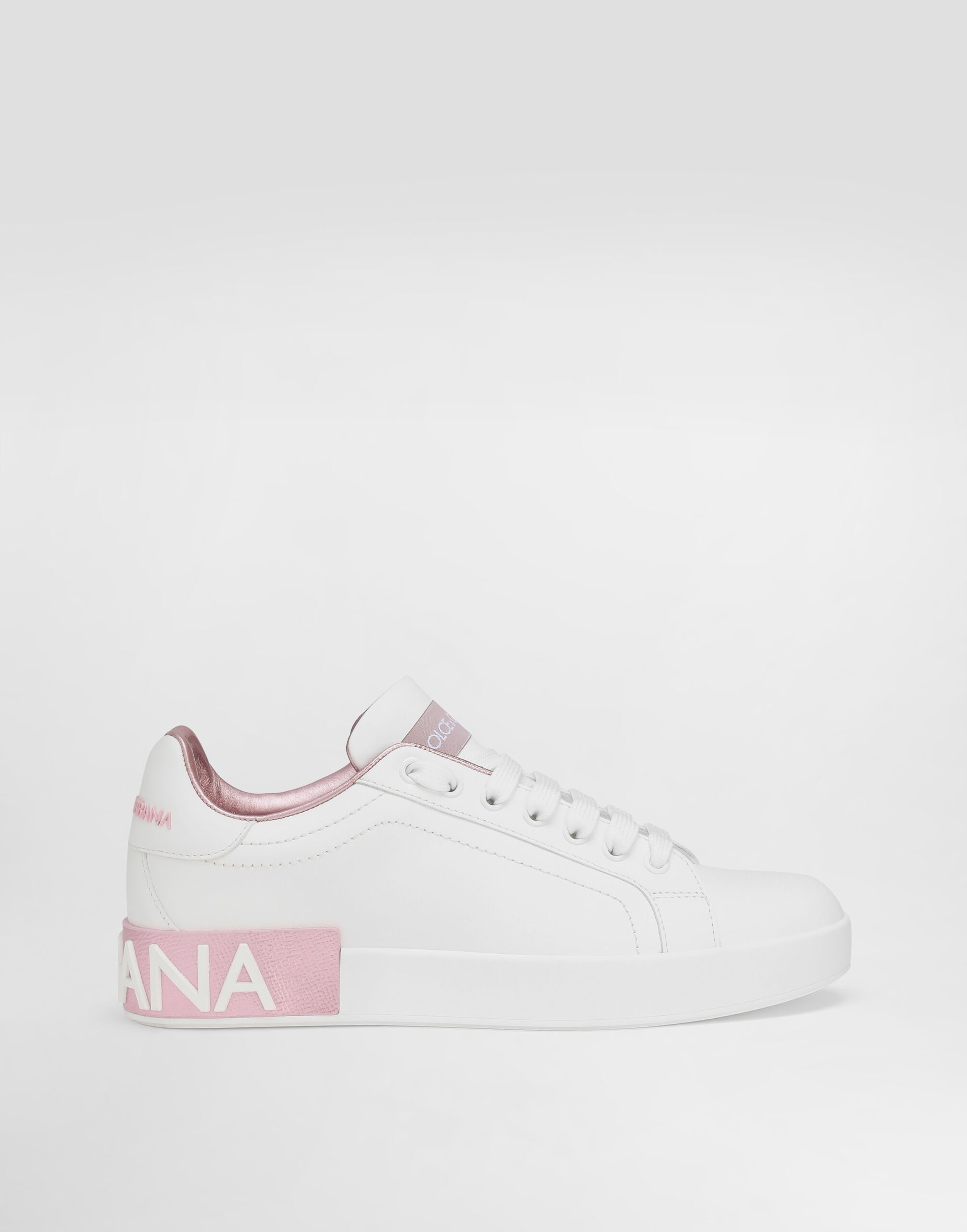 スニーカー DOLCE & GABBANA WHITE AND PINK DG CUSHION SNEAKERS Dolce & Gabbana Women's White Pink DG Cushion Sneakers