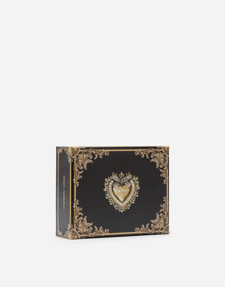 Dolce & Gabbana Small moiré Devotion bag with pearl embroidery NERO BB6711AJ672