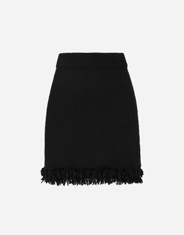Dolce & Gabbana Bouclé miniskirt Black F4B4WTFU3JL