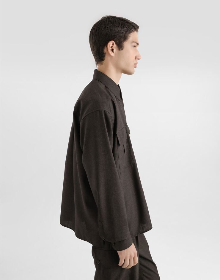 Dolce & Gabbana Virgin wool canvas shirt Dolce & Gabbana Virgin wool canvas shirt Multicolor G5OJ2THU2BO