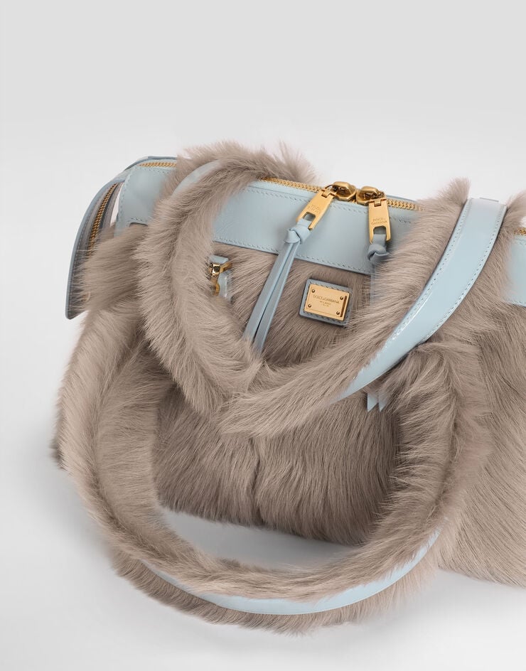 Dolce & Gabbana Vittoria shoulder bag in shearling and calfskin Dolce & Gabbana Vittoria shoulder bag in shearling and calfskin Multicolor BB7953A0736