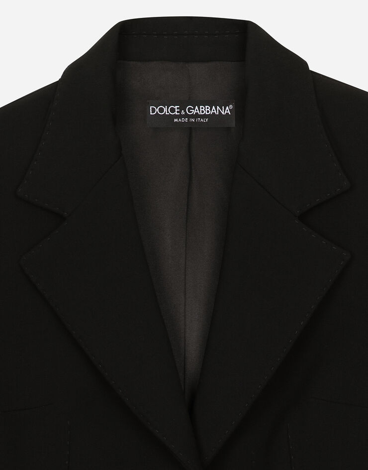 Dolce & Gabbana Single-breasted wool Dolce jacket Black F27AWTFUBF1