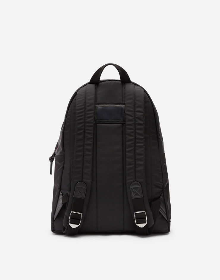 Dolce & Gabbana Nylon backpack with crown print NERO EM0074AN034