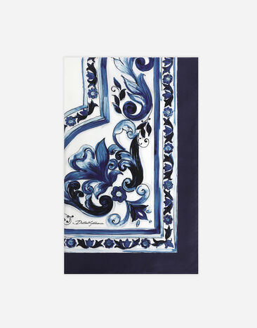 Dolce & Gabbana Large majolica-print twill scarf (140 x 140) Print F6JDGTFHAA4