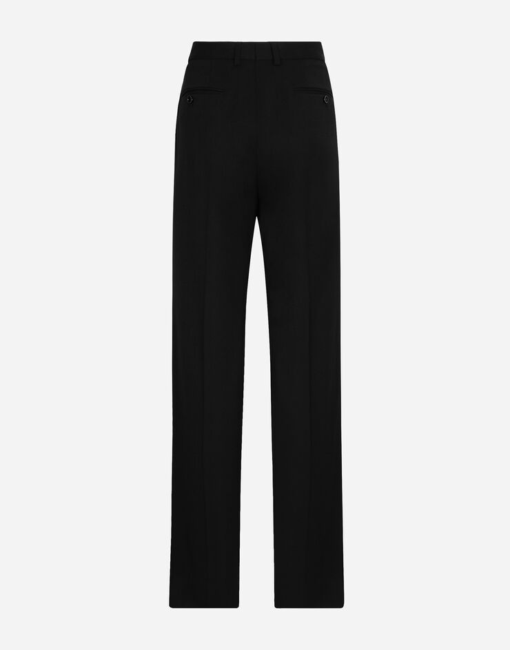 Dolce&Gabbana Flared woolen pants Black FTC17TFUBGB
