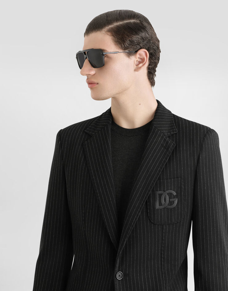 Dolce & Gabbana Pinstripe stretch jersey Portofino jacket Multicolor G2PT9ZFRGBZ