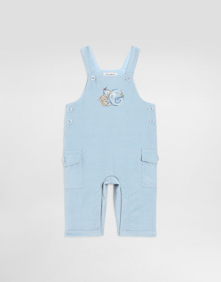 Dolce & Gabbana Velvet overalls with embroidery Dolce & Gabbana Velvet overalls with embroidery L15P40G7P9E