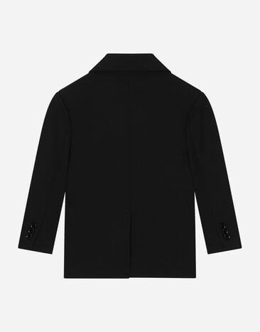 Dolce & Gabbana Double-breasted technical jersey jacket Black L51J76FUUBD