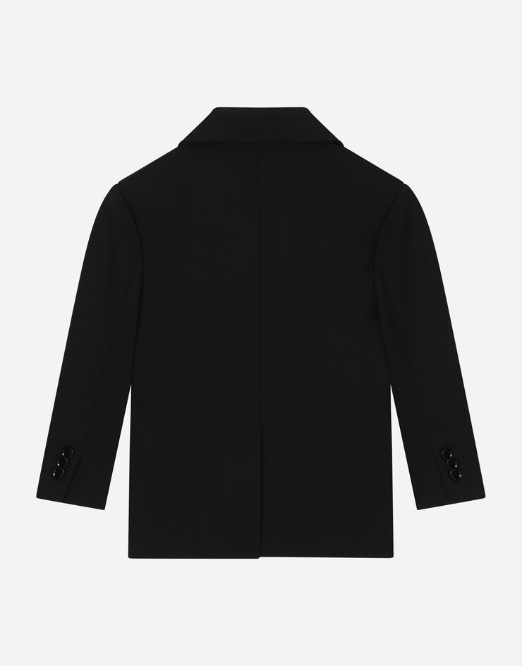 Dolce & Gabbana Chaqueta de botonadura doble en punto técnico Negro L51J76FUUBD