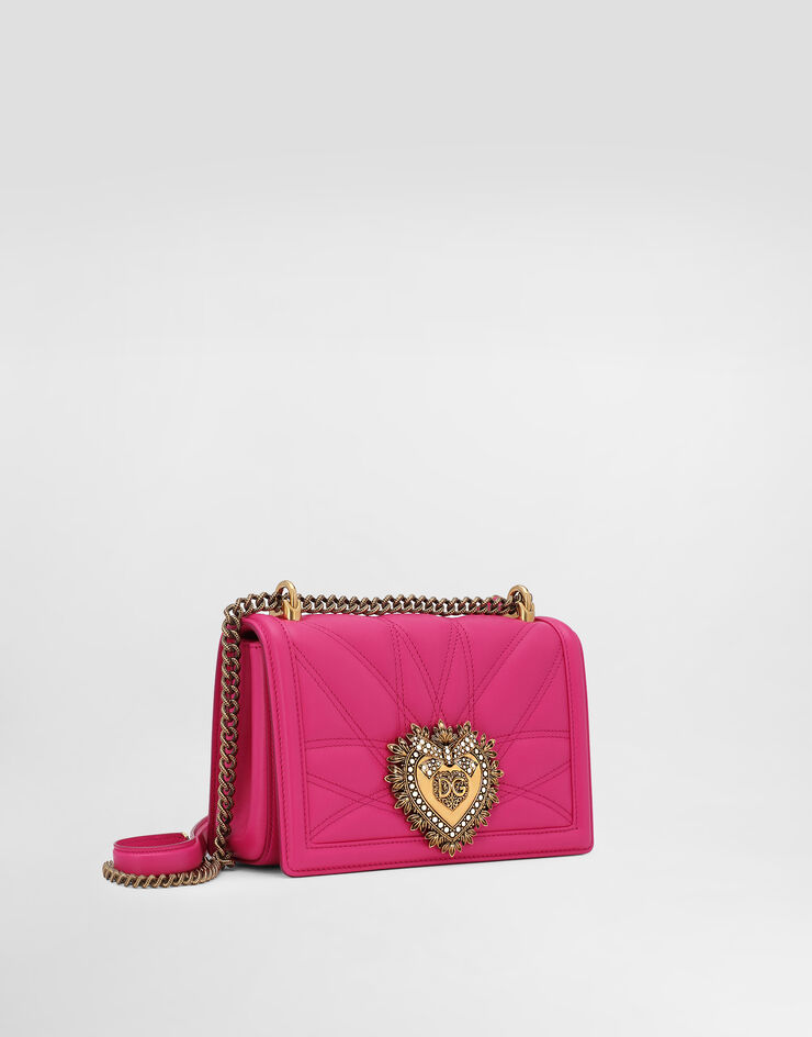 Dolce & Gabbana Bolso Devotion mediano de napa acolchada Rosa BB7158AW437