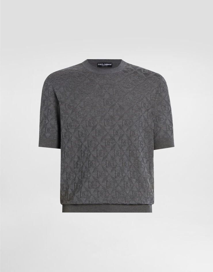 Dolce & Gabbana Silk crewneck pullover Grey GXX03TJBSM4
