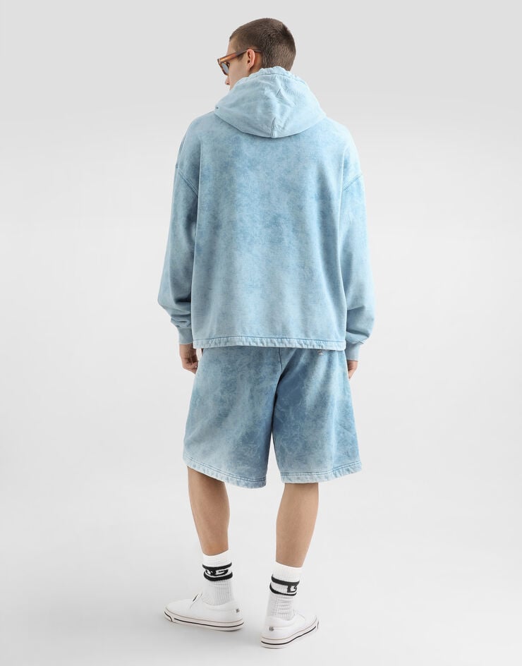 Dolce & Gabbana Treated jersey bermuda shorts Multicolor GVUZATG7PPF