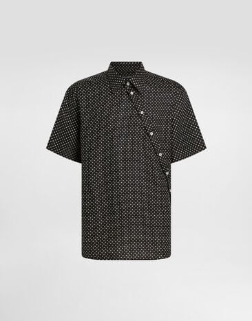 Dolce & Gabbana Polka dot-print linen shirt Multicolor G5OR6TFS4H1