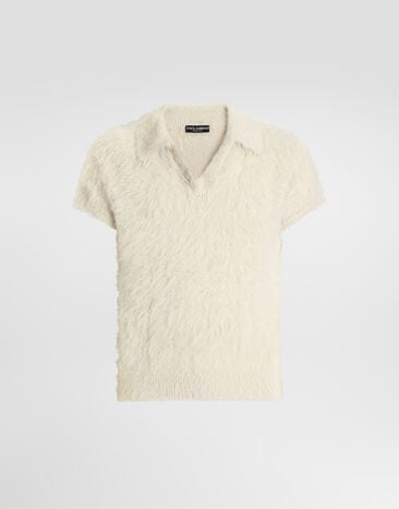 Dolce & Gabbana Knit polo shirt Dolce & Gabbana Knit polo shirt White GXZC8TJGMMI