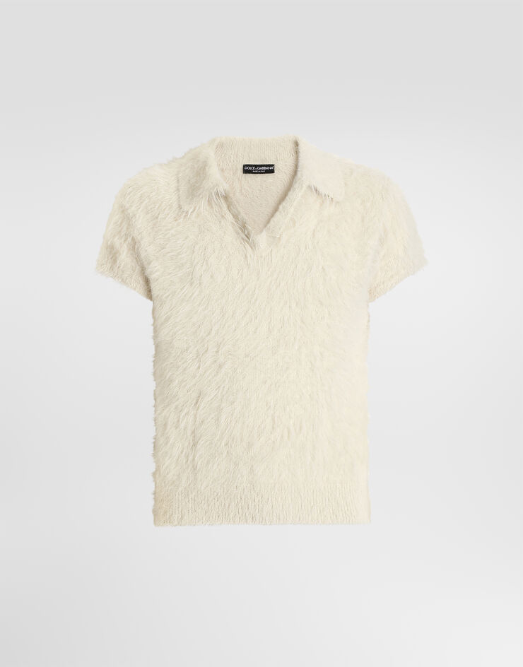 Dolce & Gabbana Knit polo shirt Dolce & Gabbana Knit polo shirt White GXZC8TJGMMI