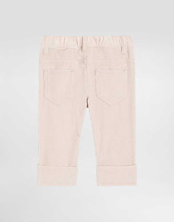 Dolce & Gabbana 5-pocket striped cotton trousers Beige L22F79FUVB2