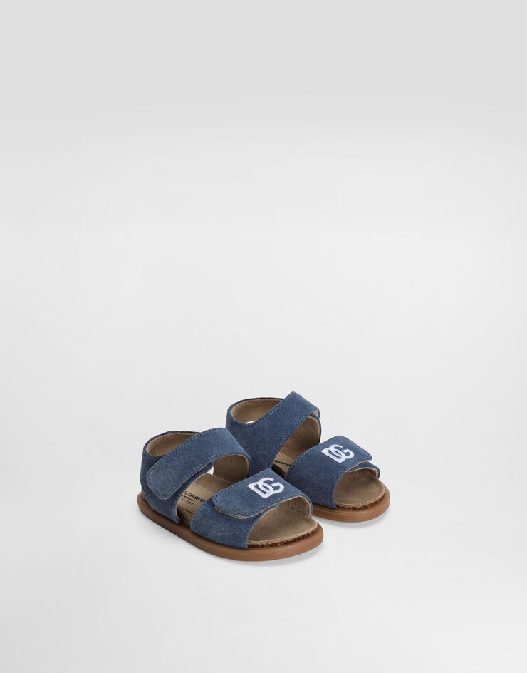 Dolce & Gabbana Split leather sandals with embroidery Multicolor DL0094AW871