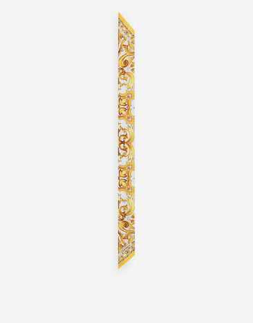 Dolce & Gabbana Лента 6 × 100 из шелкового твила с принтом майолики Отпечатки FN092RGDAOY