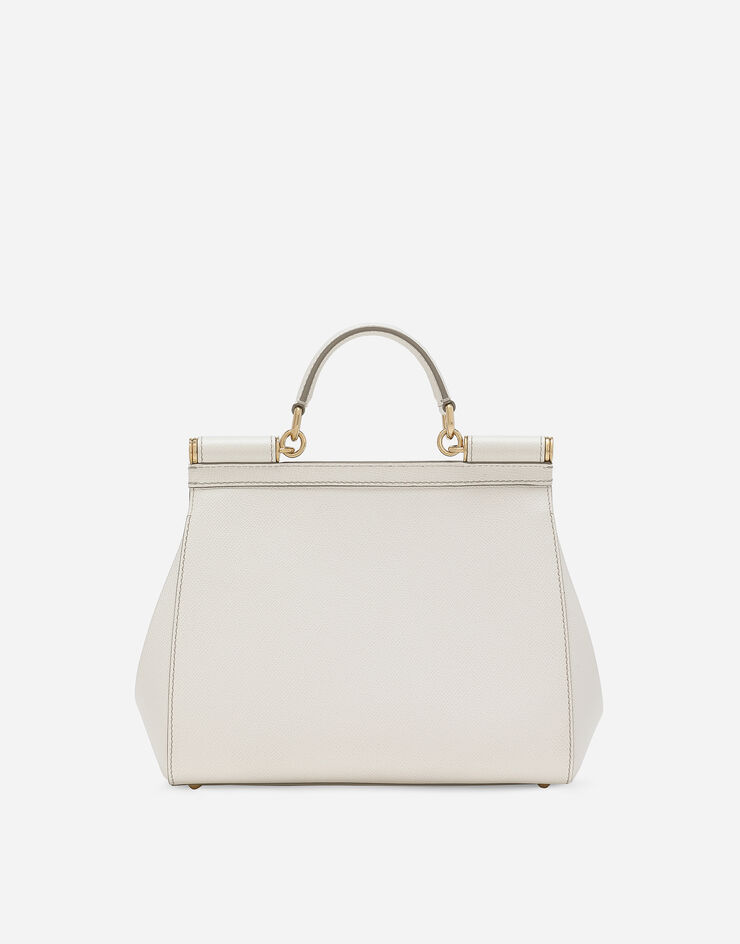 Dolce & Gabbana حقيبة يد Sicily كبيرة أبيض BB6002B1001