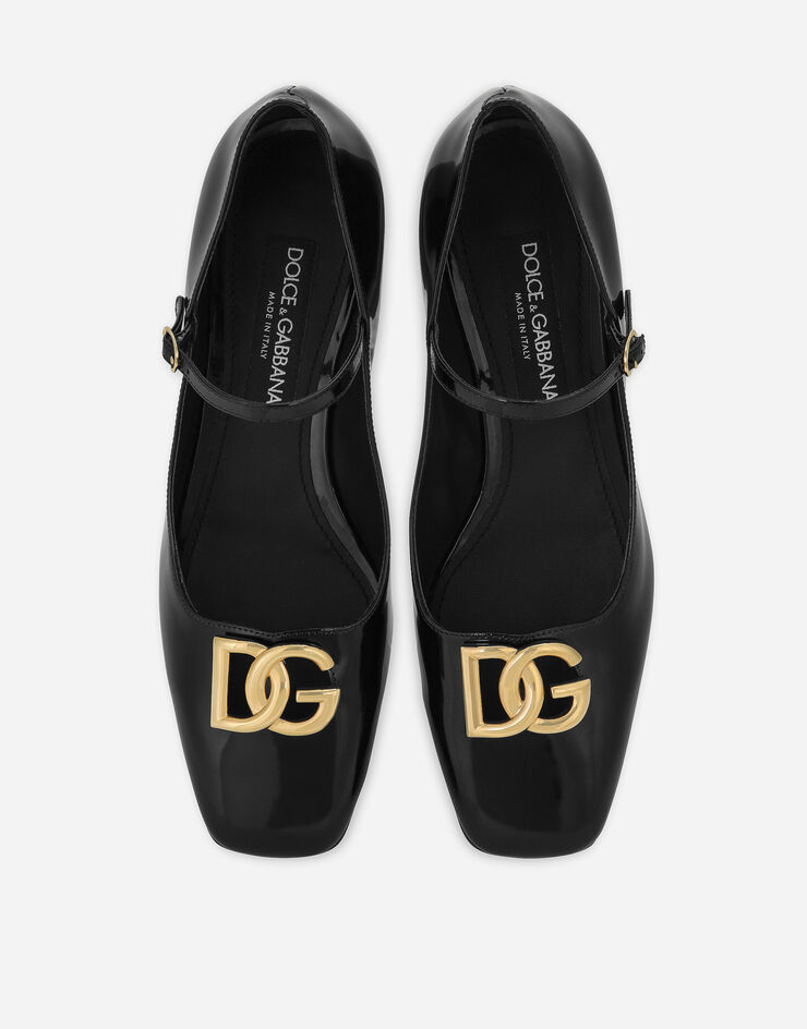 Polished calfskin Mary Janes in Black for | Dolce&Gabbana® US