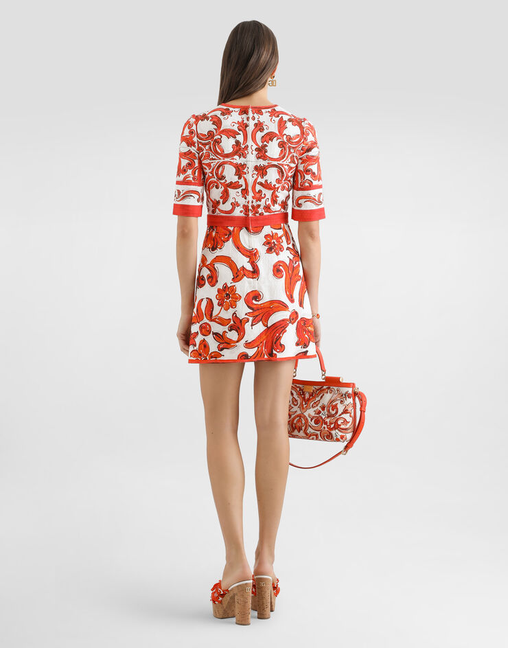 Dolce & Gabbana Majolica-print short dress Dolce & Gabbana Majolica-print short dress Multicolor F6TSUTGDDRC