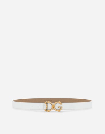 Dolce & Gabbana Cintura in vitello con logo Rosa BE1636AW576