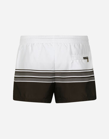 Dolce & Gabbana Swim shorts with DG print White M4A06TFIM35