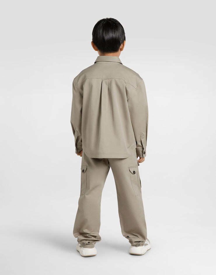 Dolce & Gabbana Stretch gabardine shirt Beige L44S54FUFL3