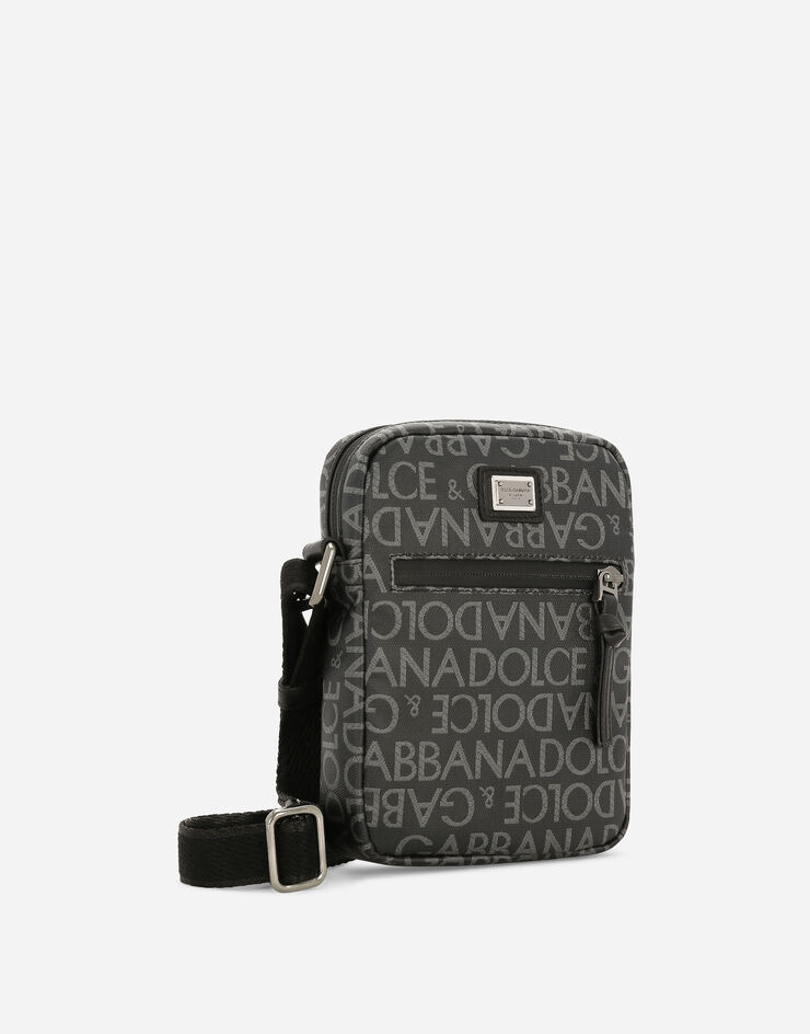 Dolce&Gabbana Crossbody bag with all-over jacquard logo Multicolor EM0131AJ705