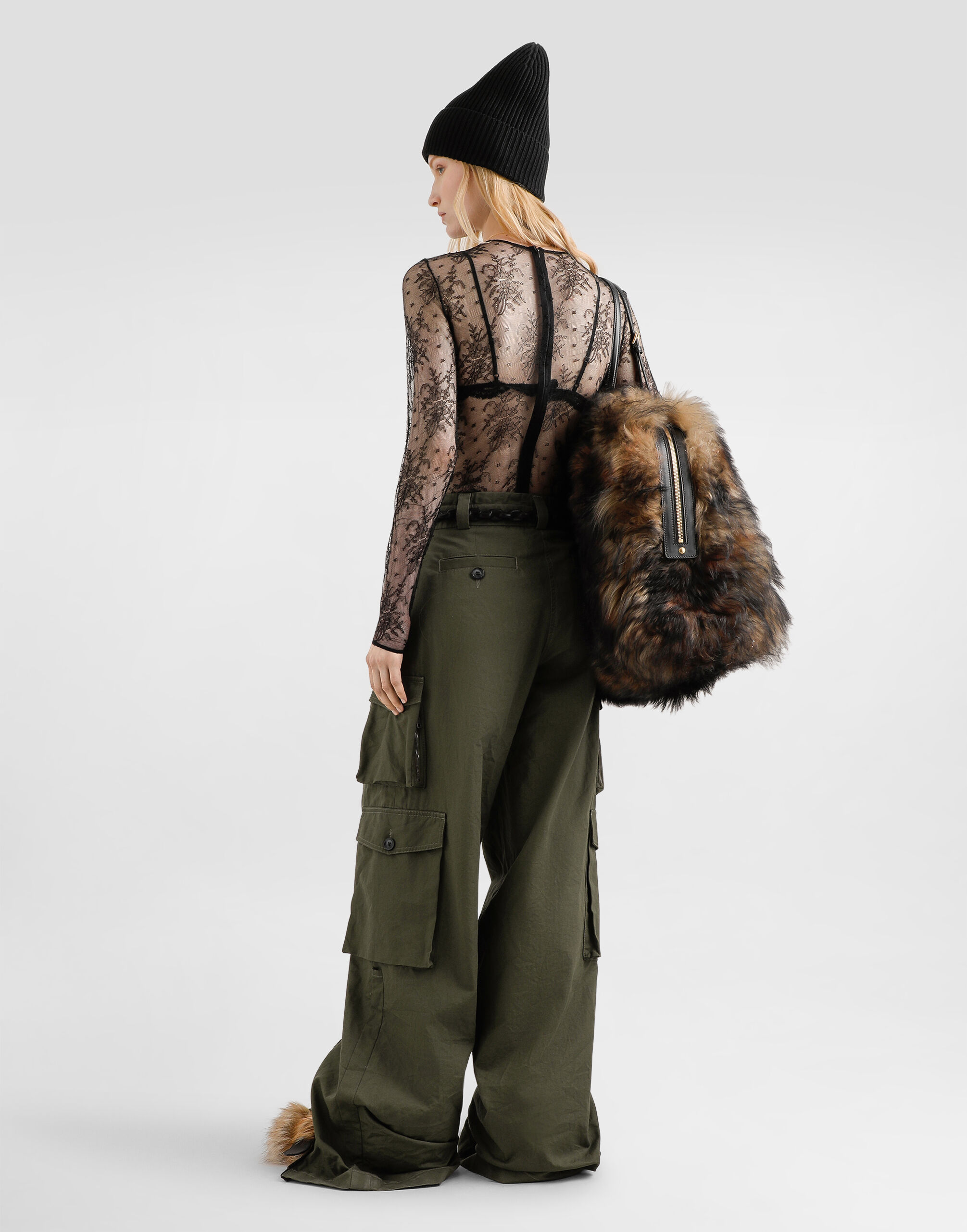 Blackのウィメンズ シャンティリーレース ボディスーツ | Dolce&Gabbana®