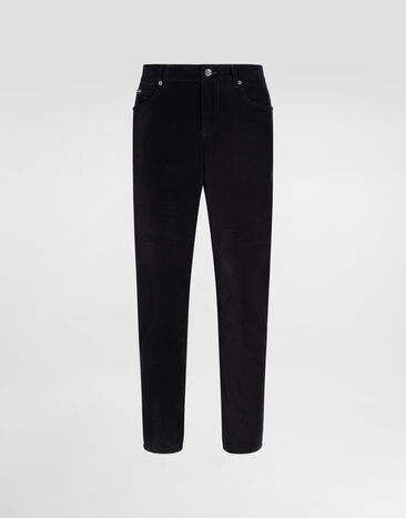 Dolce & Gabbana Cotton and cashmere regular trousers Black GYJCCTGJ589