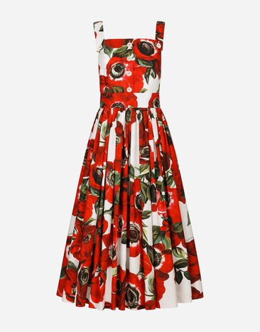 Dolce & Gabbana Cotton sun dress with anemone print Print F6JJDTHS5R9