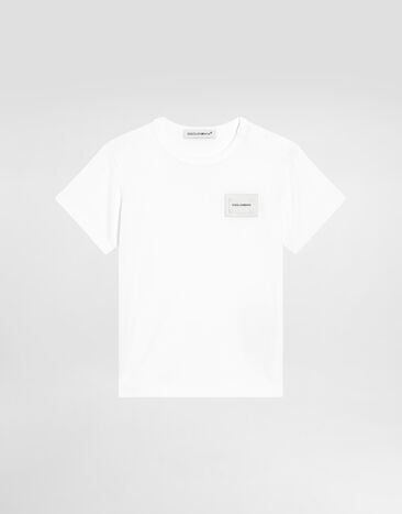 Dolce & Gabbana Jersey t-shirt with logo tag White L1JT7TG7OLK