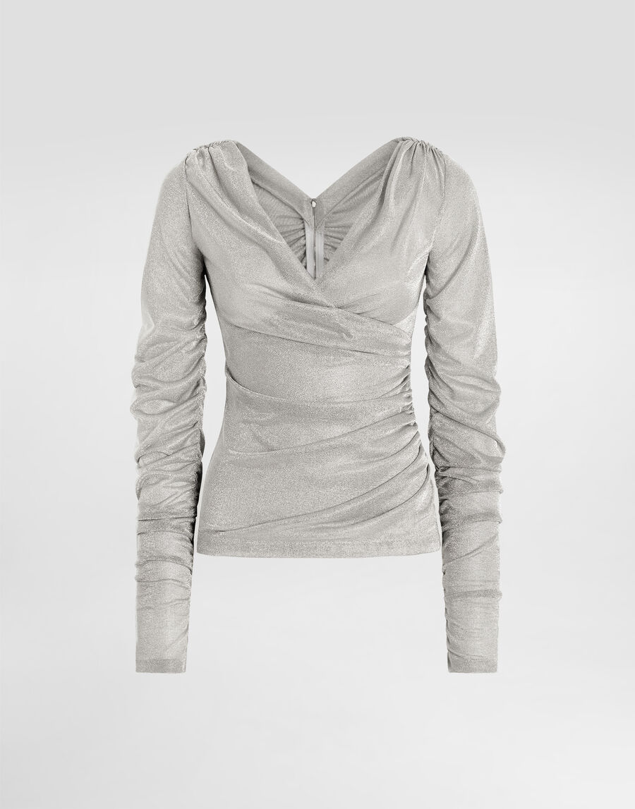 Lamé jersey top