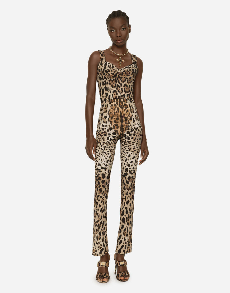 Dolce & Gabbana KIM DOLCE&GABBANA Leopard-print marquisette pants Animal Print FTCXKTFSSF7