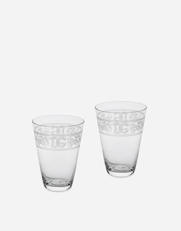 Dolce & Gabbana Set 2 Water Glasses Multicolor TCB003TCALV