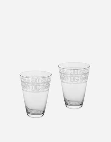 Dolce & Gabbana Set 2 Water Glasses Multicolor TAE027TEAA3