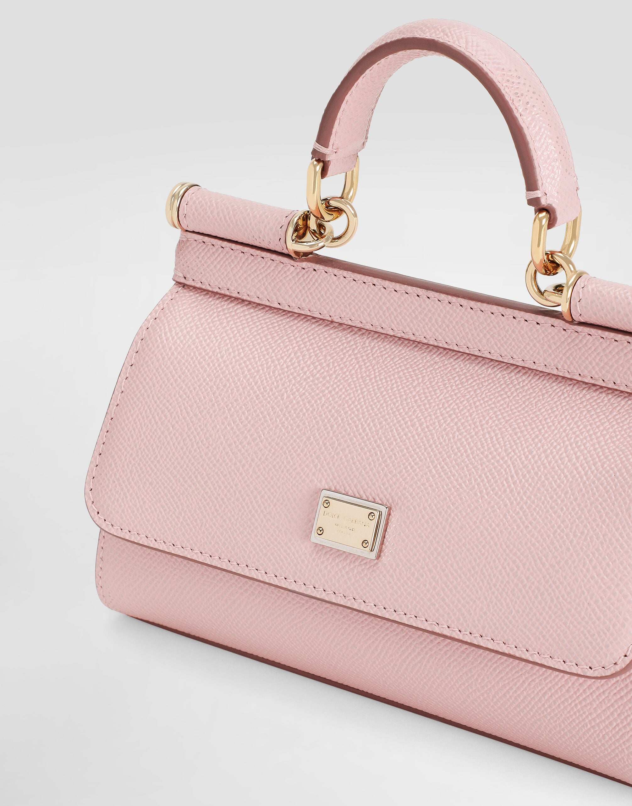 Mini Sicily handbag in dauphine calfskin in Pink for Women