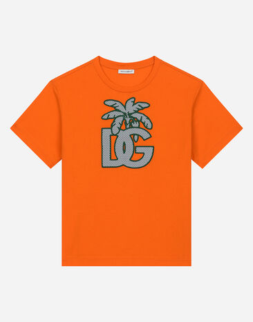 Dolce & Gabbana Camiseta de punto con estampado DG Palma Imprima L4JTHVII7ED