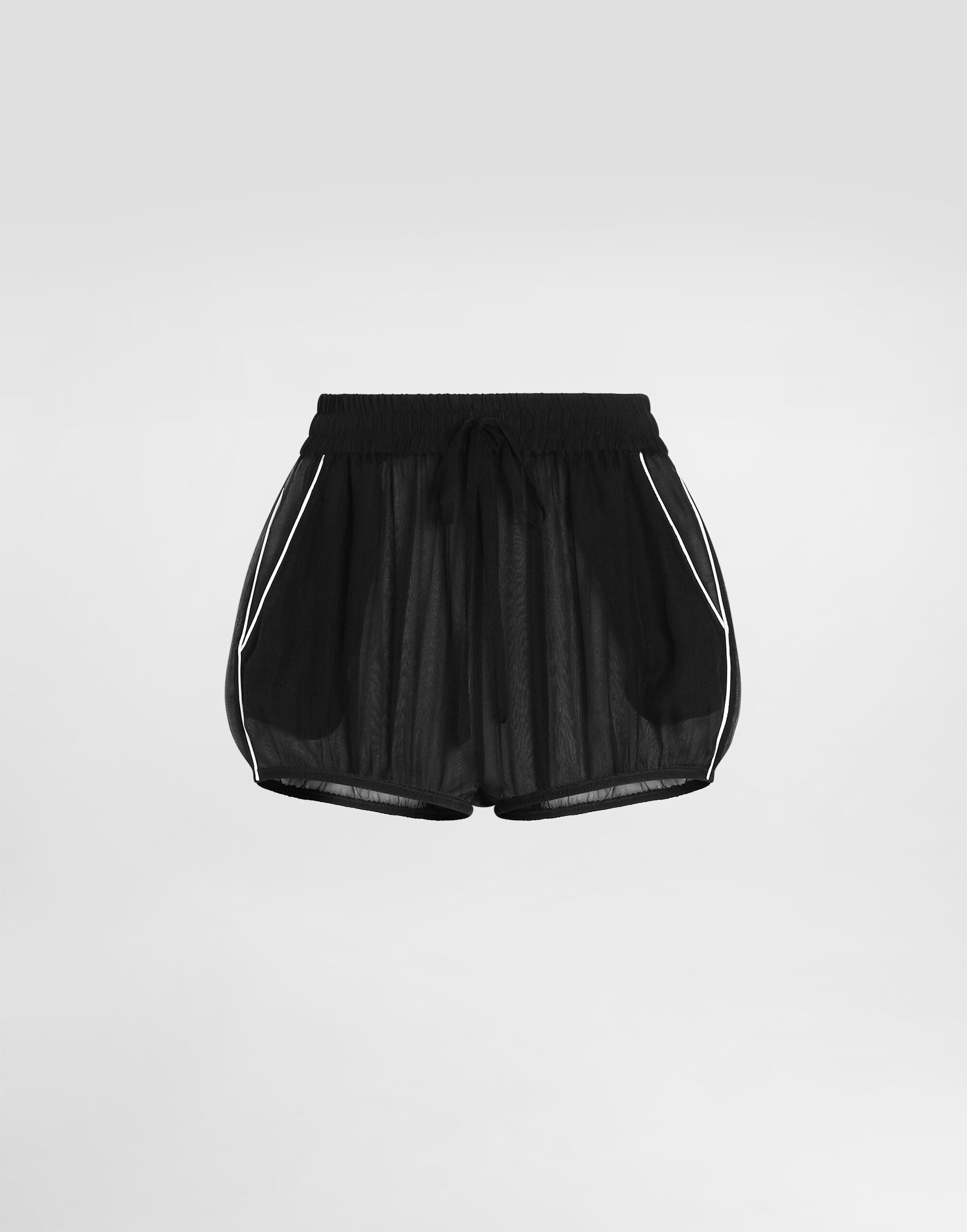 ブラックのウィメンズ シフォン ショートパンツ | Dolce&Gabbana®
