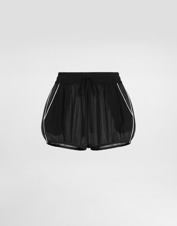 Dolce & Gabbana Shorts en gasa Black FTDJ1TFU1AT