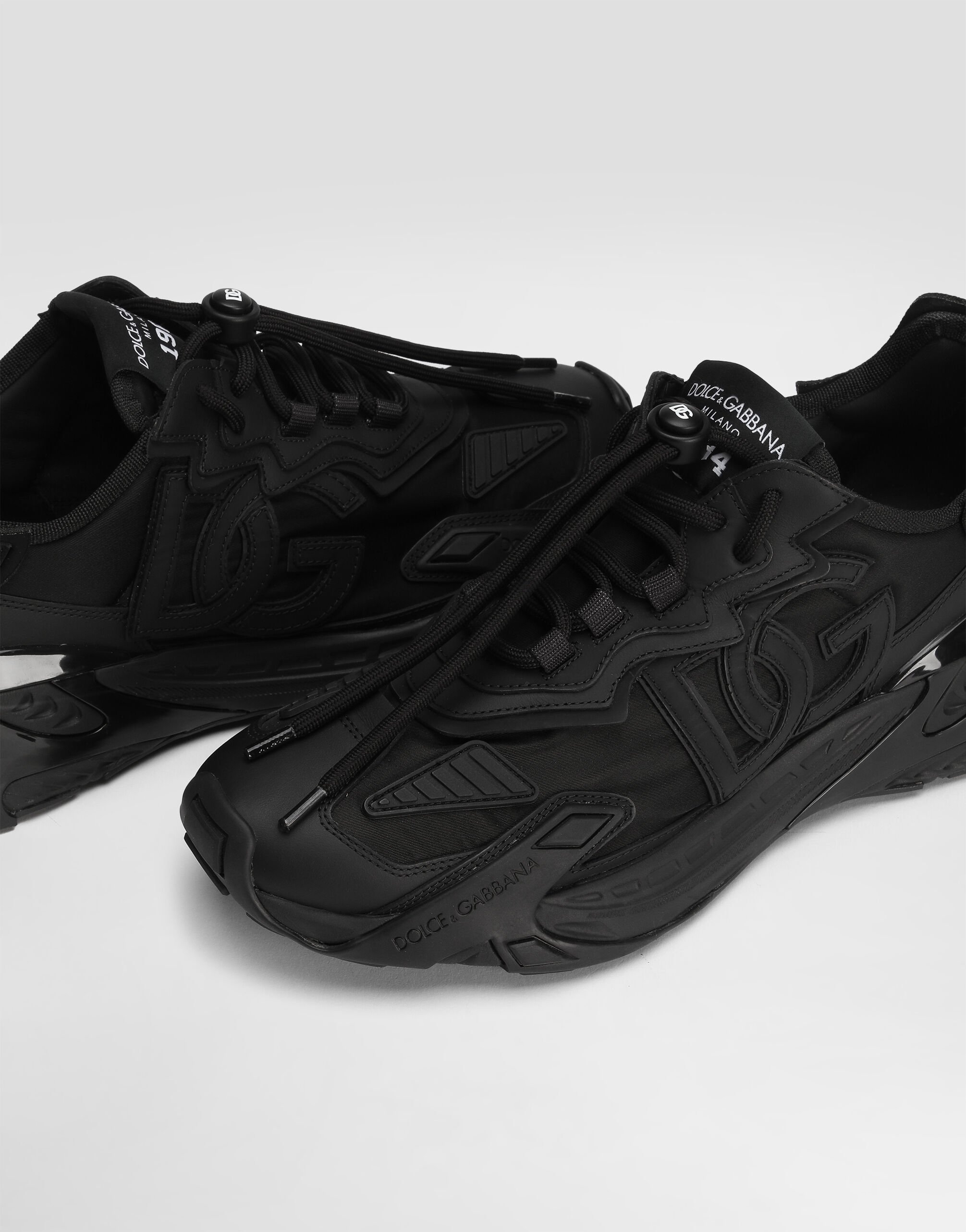 【関税&送料込】Dolce&Gabbana Day Faster Sneakers Day faster sneakers in fabric in Black for Men