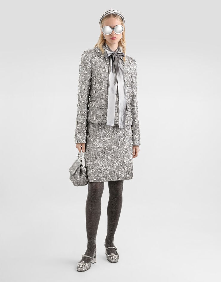 Dolce & Gabbana Wrap skirt with stone embroidery Dolce & Gabbana Wrap skirt with stone embroidery Multicolor F4C2EZGDDG9