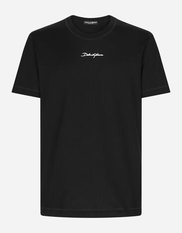 Dolce & Gabbana Camiseta de algodón con logotipo Imprima G8RV9TII7CZ
