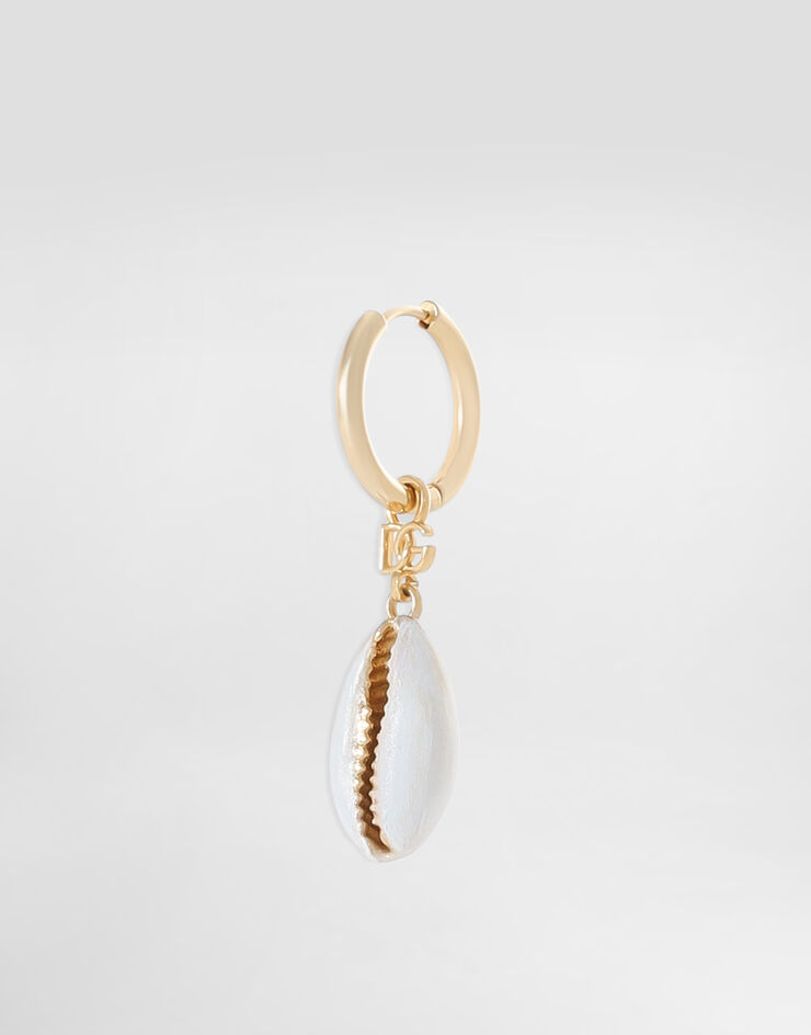 Dolce & Gabbana Creole single earring with shell Gold WER5C1W1111