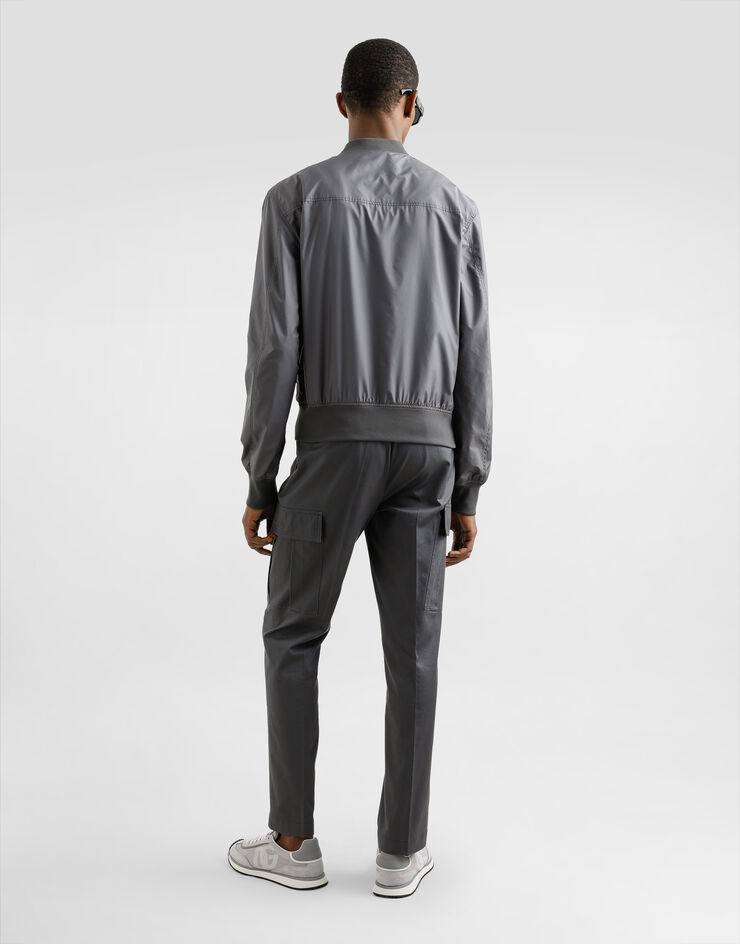 Dolce & Gabbana Technical fabric bomber jacket with tag Grey G9BLMTFUS27