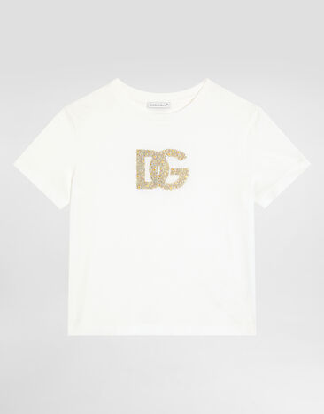 Dolce & Gabbana Jersey T-shirt with DG logo Print L5JTNDFSG9W